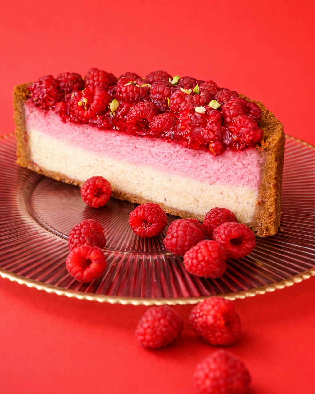 Pistachio Raspberry Cheesecake | The perfect balance of flavor
