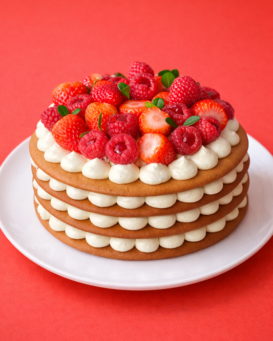 Honey Raspberry Cake | Light Fruit Cake